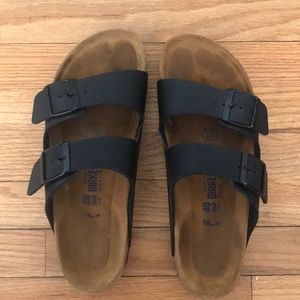 Birkenstock Black Soft Foot Bed Arizona
